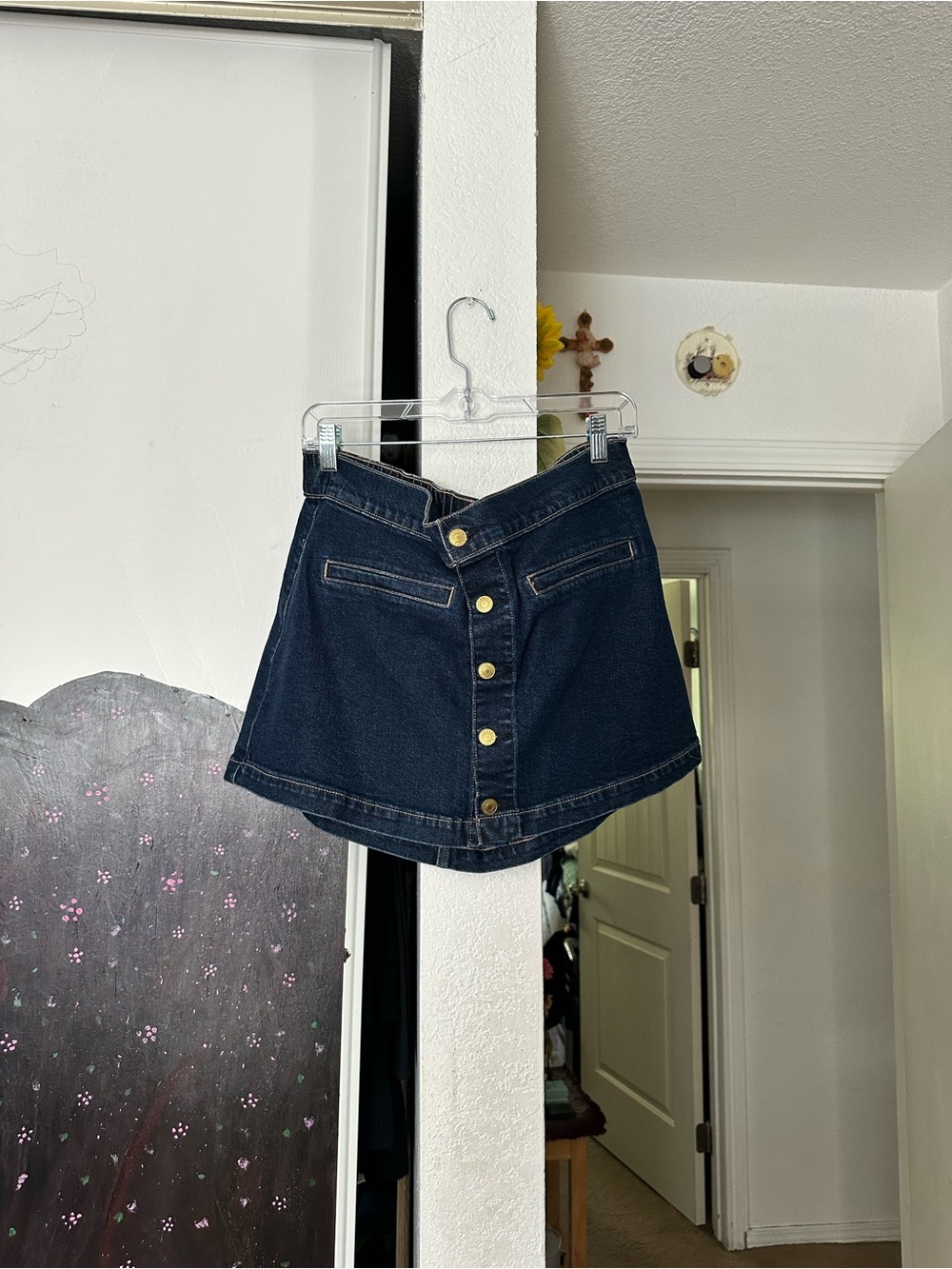 Denim mini skirt